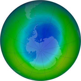 Antarctic ozone map for 1997-11